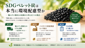 SDGペレット炭は本当に環境配慮型か？